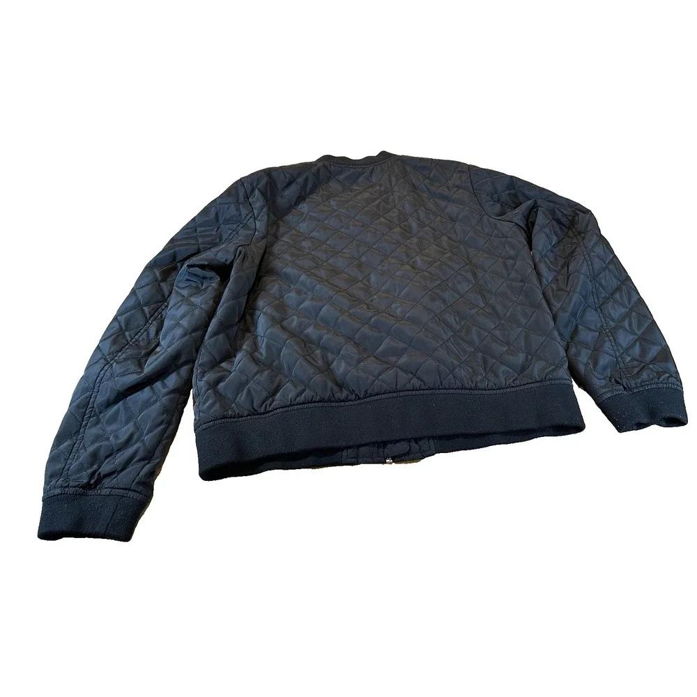 Levi's Mens Diamond Quilted Black Full Zip Bomber Jacket Size M